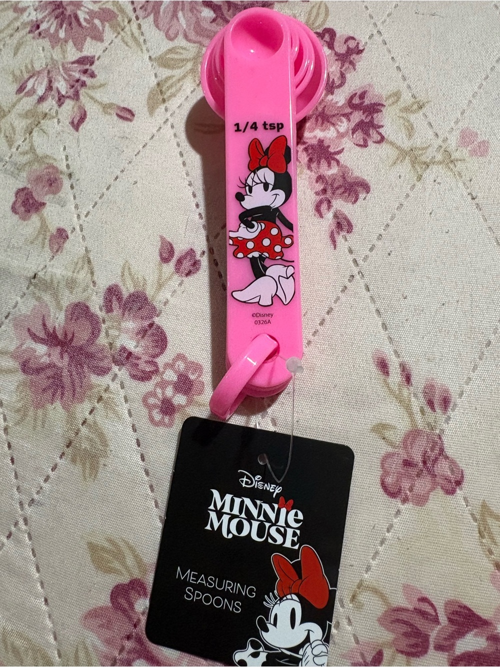 Disney Minnie Mouse Pink Kids Measuring Spoon Set
